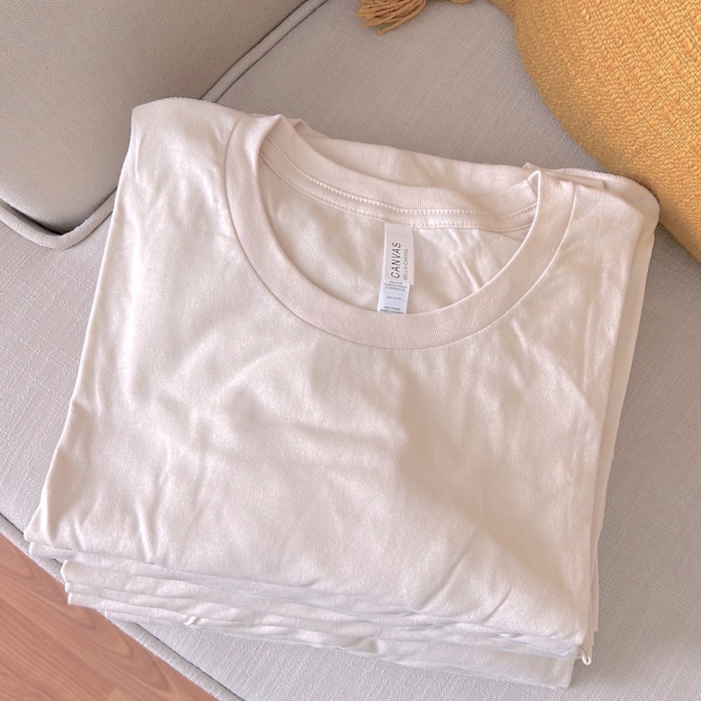 BULK SET- 8 Bella Canvas Soft Cream Tees